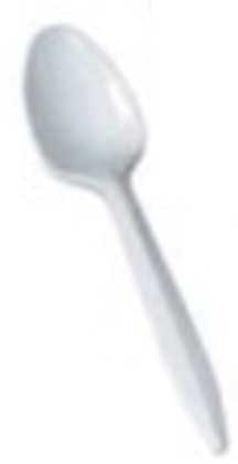 Bunzl Prime Source Polystyrene Extra Heavy Weight White Teaspoon -- 1000 per case
