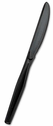 Bunzl Prime Source Polypropylene Medium Weight Black Knife -- 1000 per case