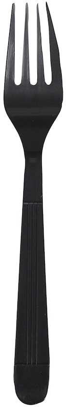 Bunzl Prime Source Heavy Weight Polypropylene Disposable Black Fork -- 1000 per case