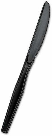 Bunzl Prime Source Economy Heavy Weight Polypropylene Black Knife -- 1000 per case