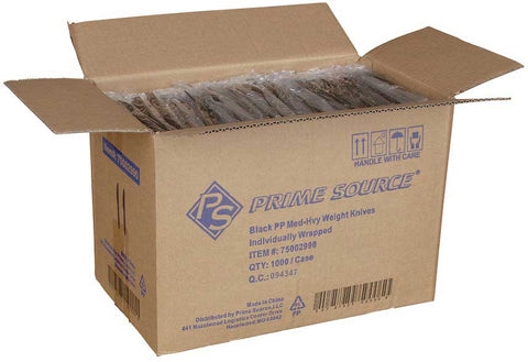 Bunzl Prime Source Medium Heavy Weight Polypropylene Black Knife -- 1000 per case