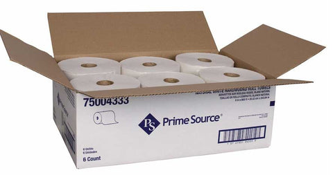Essity Prime Source Natural White Hardwound Towel, 800 Feet -- 6 per case