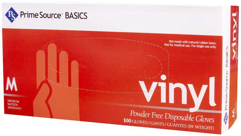 Bunzl Prime Source Powder Free Medium Clear Basics Vinyl Gloves -- 1000 per case
