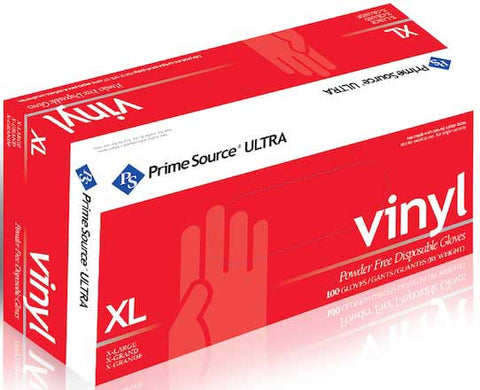 Bunzl Prime Source 5 Mil Powder Free Extra Large Blue Vinyl Disposable Gloves -- 1000 per case