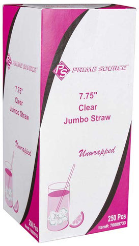 Bunzl Prime Source Clear Wrapped Jumbo Straw, 7.75 inch -- 12000 per case