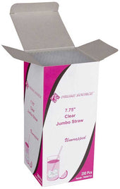 Bunzl Prime Source Clear Wrapped Jumbo Straw, 7.75 inch -- 12000 per case