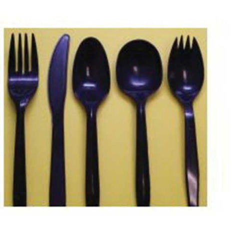 Nutri Bon Black Polypropylene Medium Weight Teaspoon -- 1000 per case