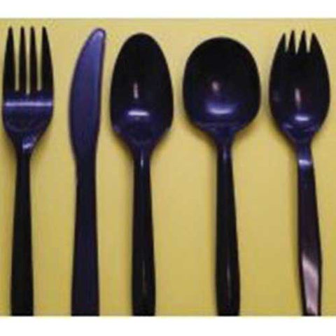 Nutri Bon Black Polypropylene Medium Weight Soup Spoon -- 1000 per case