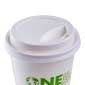 Karat White Polypropylene 90mm Sipper Dome Lid for 10 - 24 Ounce Paper Hot Cup -- 1000 per case