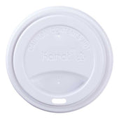 Karat White Polypropylene 90mm Sipper Dome Lid for 10 - 24 Ounce Paper Hot Cup -- 1000 per case
