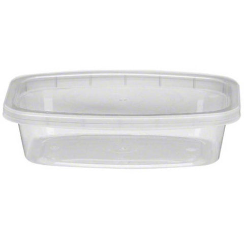 CuBE Packaging Clear Polypropylene Rectangular Food Container, 8 Ounce -- 400 per case