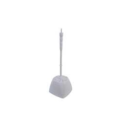 Janico White Plastic Handle Polypropylene Bristle Toilet Brush, 14 inch -- 24 per case