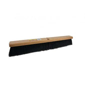 Janico Brown Polypropylene Bristle Wood Indoor Push Broom, 24 inch -- 12 per case