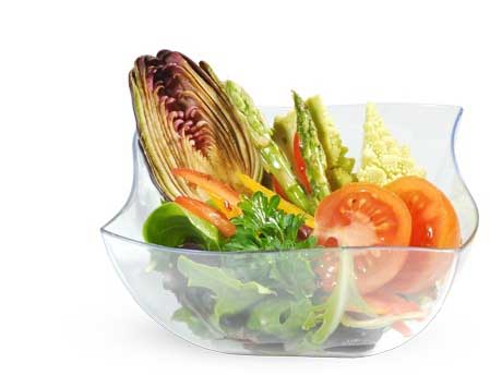 Fineline Clear Polystyrene Square Bowl -- 80 per case