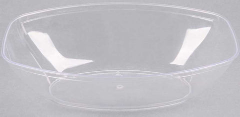 Fineline Platter Pleasers Plastic Clear Oval Luau Bowl, 1/2 Gallon -- 50 per case