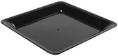 Fineline Platter Pleasers Plastic Black Square Platter, 18 x 18 inch -- 20 per case