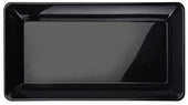 Fineline Black Polypropylene Rectangular Pleaser Tray, 12 x 18 inch -- 20 per case