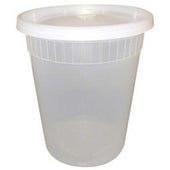 Tripak Clear Polyethylene Terephthalate Soup Container with Lid, 32 Ounce -- 240 per case