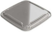 Aviva Plastics Polypropylene Square Clear Container Lid Only -- 240 per case