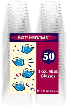 Northwest Enterprises Polystyrene Clear Shot Glass, 1 Ounce -- 2500 per case