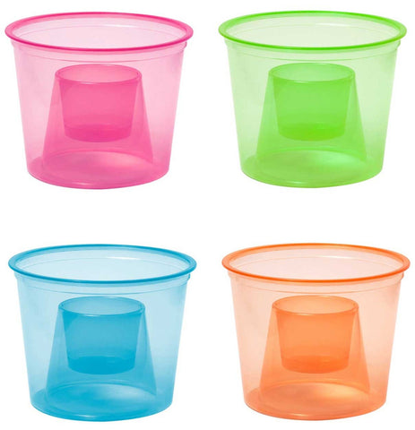 Northwest Enterprises Assorted Neon Soft Plastic Bomber Cup, 4 Ounce -- 500 per case