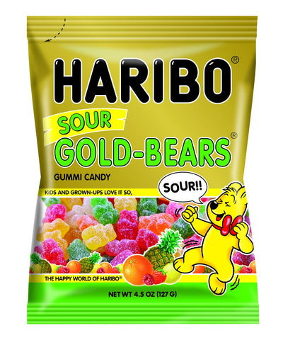 Haribo Gold-Bears Sour Gummi Candies, 4.5 Ounce -- 12 per case