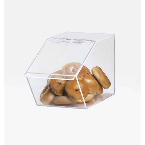 CalMil Acrylic Slant Bulk Front Bin, 7 1/2 x 14 x 9 inch.