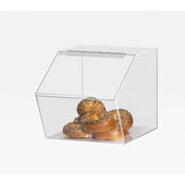 CalMil Acrylic Slant Front Food Bin, 12 x 16 x 12 1/2 inch.