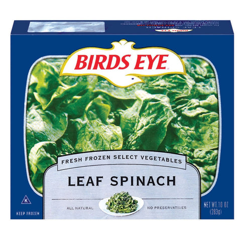Birds Eye Leaf Spinach, 10 Ounce -- 24 per case.