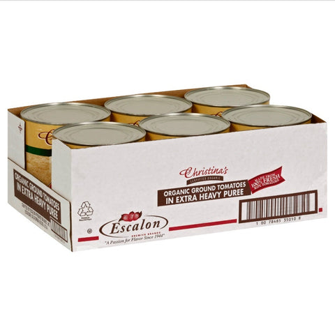 Christinas Certified Organic Ground Tomatoes in Extra Heavy Puree, 105 Ounce -- 6 per case.