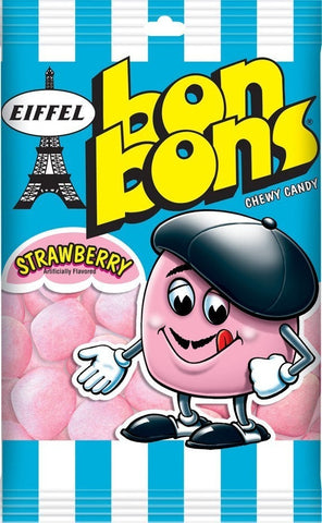 Eiffel Bon Bons Strawberry Chewy Candy, 4 Ounce -- 12 per case.