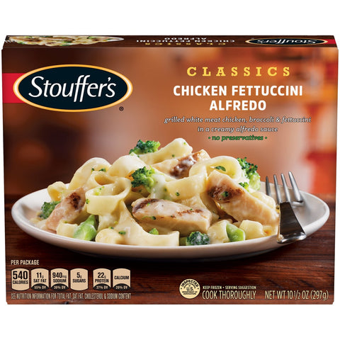 Nestle Stouffers Entree Chicken Fettuccini in Alfredo Sauce, 10.5 Ounce -- 12 per case.