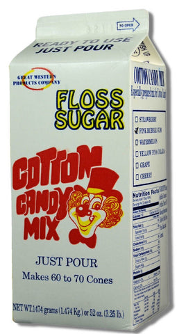 Floss Sugar Strawberry Cotton Candy Mix, 3.25 Pound -- 6 per case.