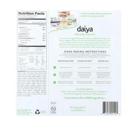 Daiya Margherita Pizza, 16.3 Ounce -- 8 per case