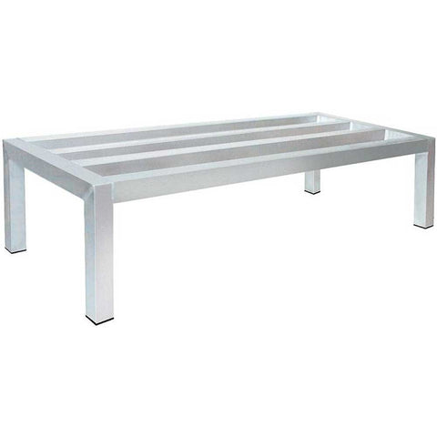Aluminum Dunnage Rack 4 Legs Size: 20 x 48 x 12 inch.