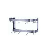 Stainless Steel Wall Mounted Pot Rack, Length 6 Feet.