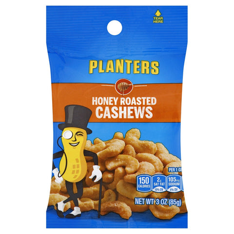 Planters Honey Roasted Cashew Big Bag, 3 Ounce --12 Case