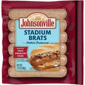 Johnsonville® SAUSAGE BRATWURST NC PRE-COOKED 5:LB