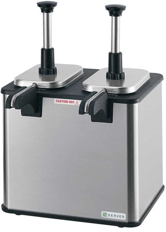 Server Twin EZ-Topper Tall Pouched Topping Warmer with Heated Spout, 120 Volt