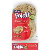 Flatout Foldit Everything Artisan Flatbread, 9 Ounce -- 12 per case.