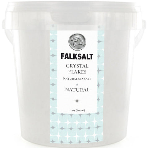Falksalt Natural Crystal Sea Salt Flakes, 1.32 Pound.