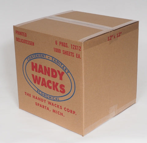 Handy Wacks Red Gingham Sandwich Wrap, 12 x 12 inch - 1000 per pack -- 6 packs per case.