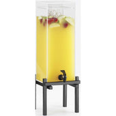 Cal Mil 3 Gallon Acrylic Black One By One Beverage Dispenser with Ice Chamber, 10.25 x 10.5 x 25.5 inch.