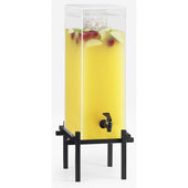 Cal Mil 5 Gallon Acrylic Black One By One Beverage Dispenser with Ice Chamber, 11.625 x 11.875 x 28.875 inch.