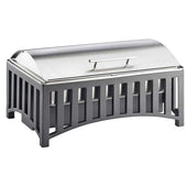 Cal Mil Mission Chafer with Pan and Lift Top Cover, 21.625 x 13.625 x 15.25 inch.
