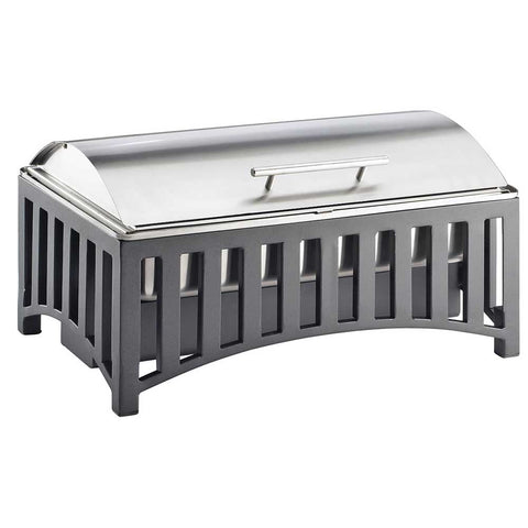Cal Mil Mission Chafer with Pan and Lift Top Cover, 21.625 x 13.625 x 15.25 inch.