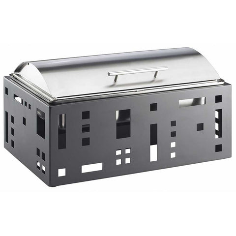 Cal Mil Black Squared Chafer, 23 x 15 x 16 inch.