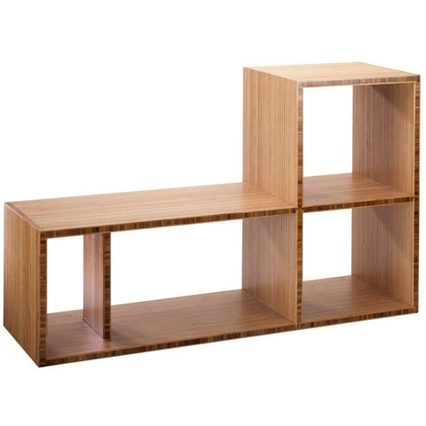 Cal Mil Bamboo Library Shelf Display, 38 x 12 x 24 inch.