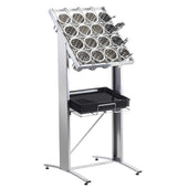Cal Mil Silver Floor Flatware and Tray Display, 20.75 x 24 x 50.25 inch.