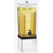 Cal Mil Black Metal Band Beverage Dispenser with Ice Chamber, 8 x 10 x 24 inch.